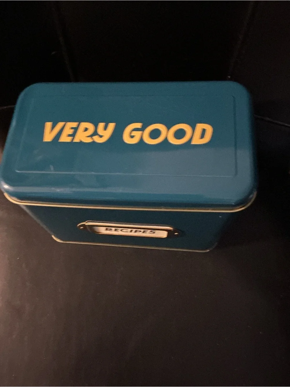 Metal Recipe Box with Blank Cards - Teal 6X8” Vtg/rustic Brand: Tabitha Brown